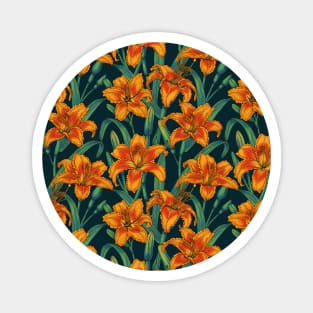 Orange lily flowers Magnet